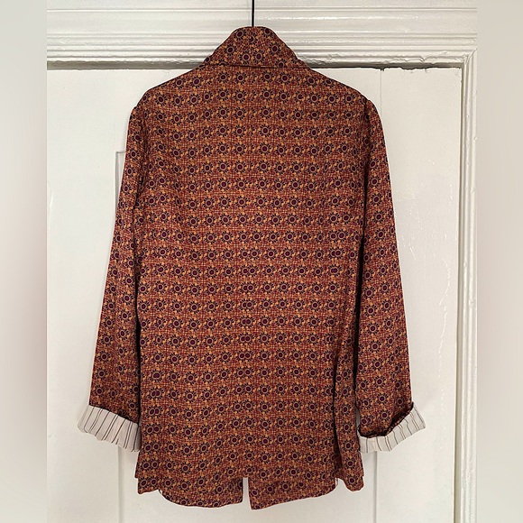 RAQUEL ALLEGRA GOLD FLOWER TILE SUIT SZ 0 - Picture 4 of 10